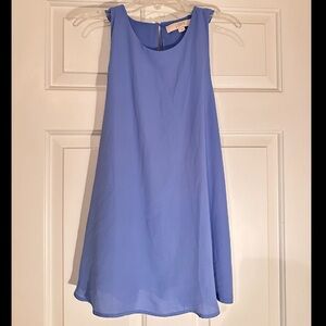 Small Loft tank top blouse with ruffle back periwinkle blue